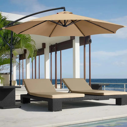 Moderne Buiten Zonnescherm Parasol met Eenvoudig Crank Openingssysteem