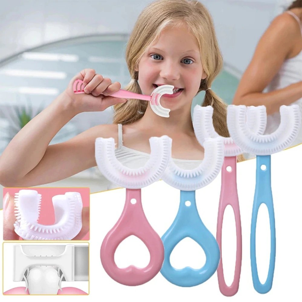 Tandenborstel voor kinderen met U‑vorm – zachte 360°-reiniging voor alle leeftijden