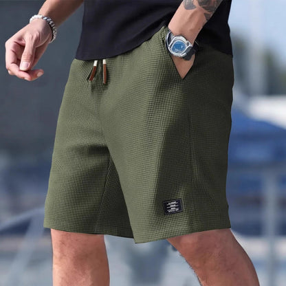 Casual sportshort voor heren – zomerse, wijde broek met trekkoord en zakken