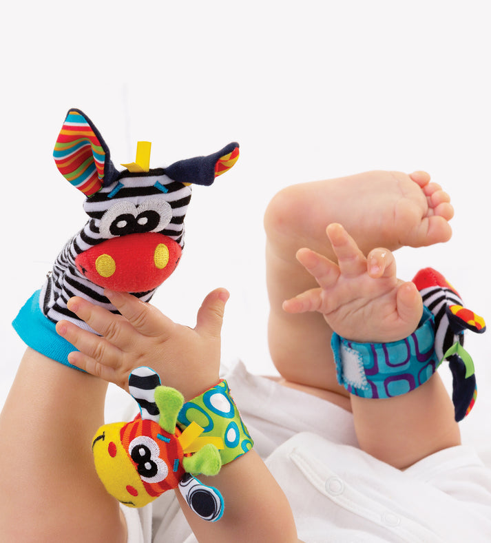Sensorische rammelaarset voor baby's met hand- en voetspel – WackelSpaß (1 kopen, 1 gratis)