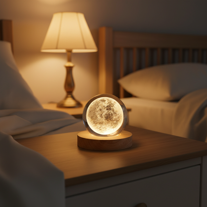 3D kristallen bolvormige nachtlamp - MoonlitOrb
