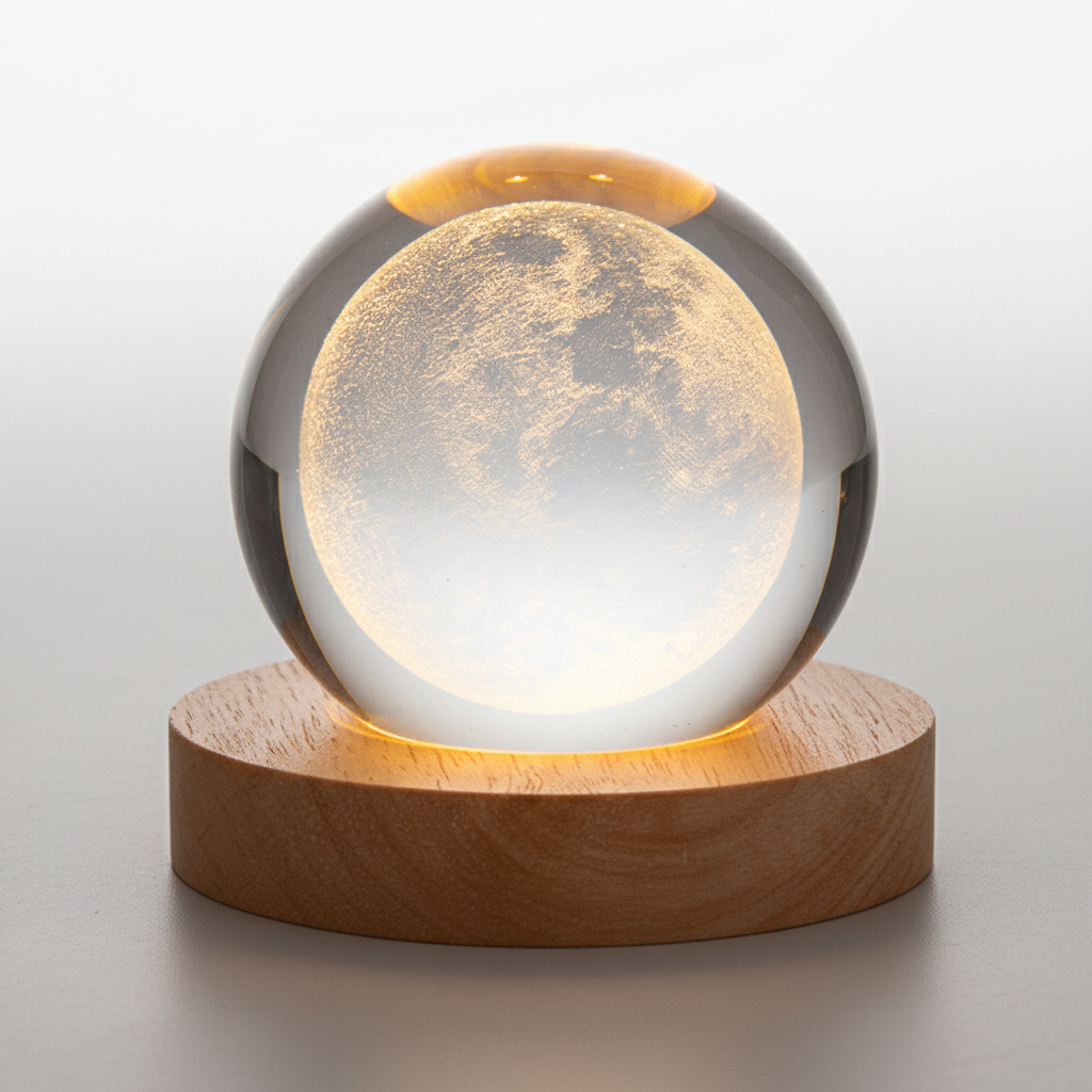 3D kristallen bolvormige nachtlamp - MoonlitOrb