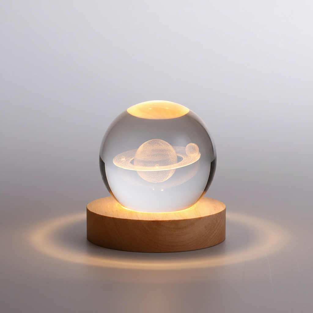 3D kristallen bolvormige nachtlamp - MoonlitOrb