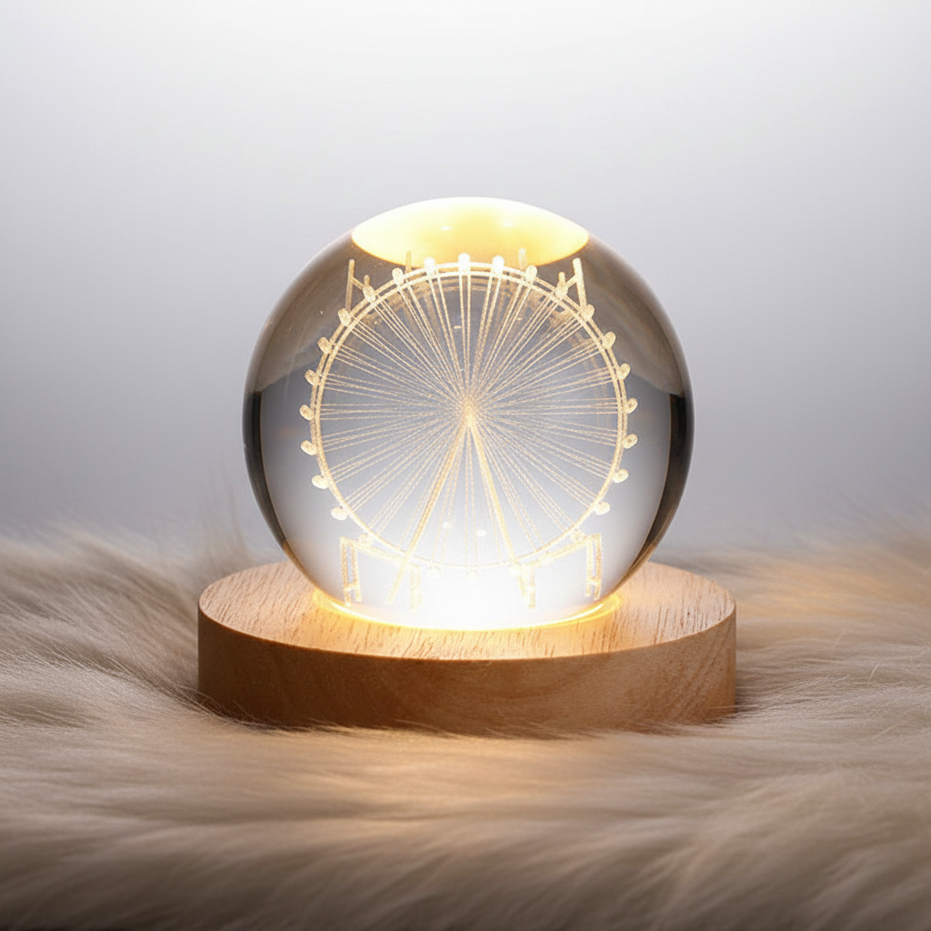 3D kristallen bolvormige nachtlamp - MoonlitOrb