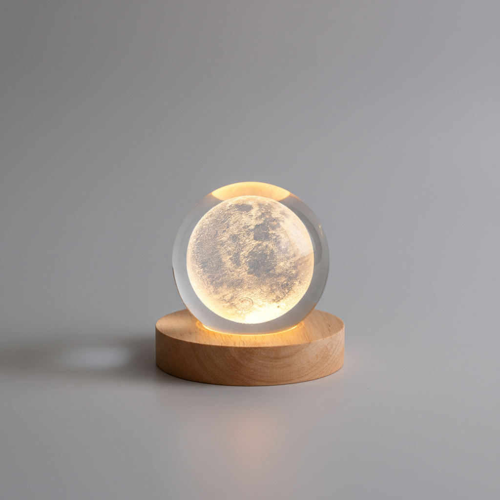3D kristallen bolvormige nachtlamp - MoonlitOrb