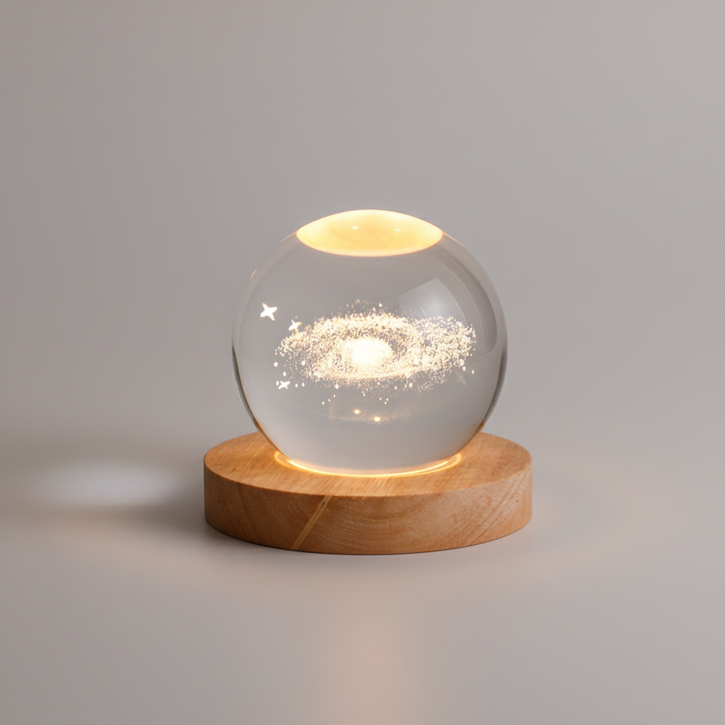 3D kristallen bolvormige nachtlamp - MoonlitOrb