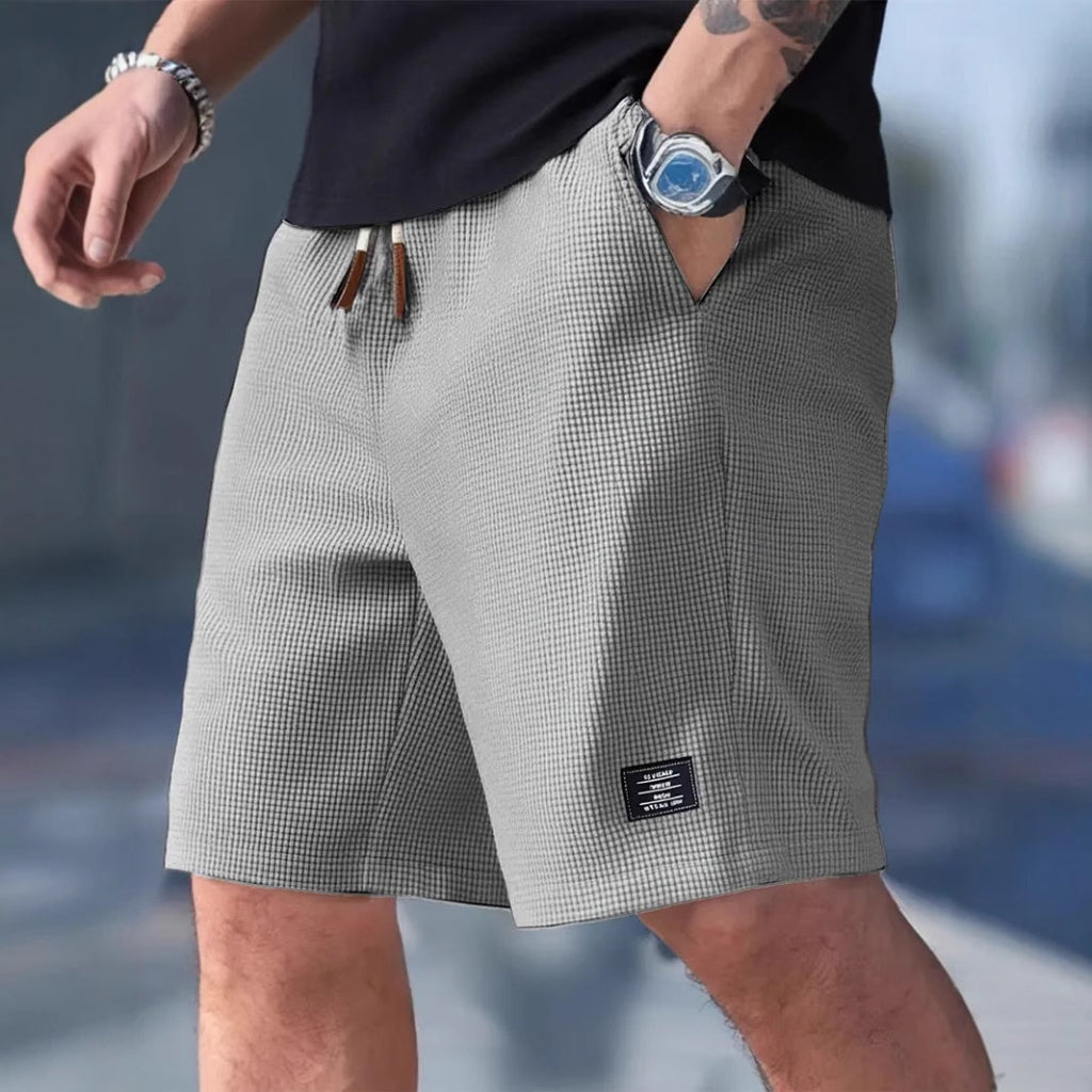 Casual sportshort voor heren – zomerse, wijde broek met trekkoord en zakken