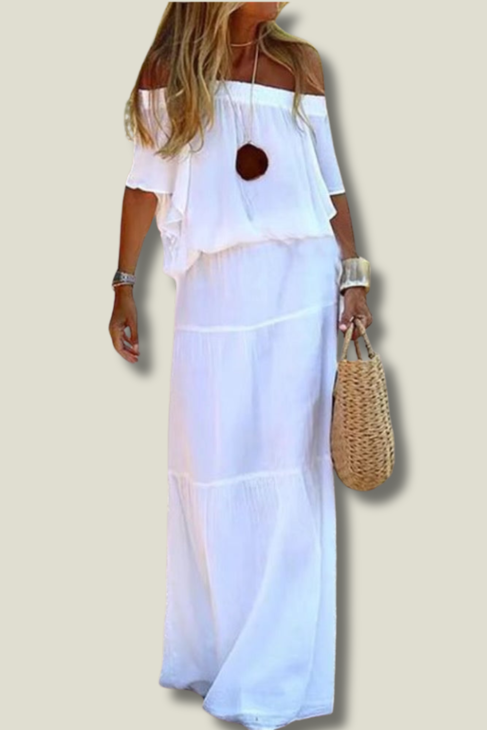 Off Shoulder Zomerjurk - Soleil
