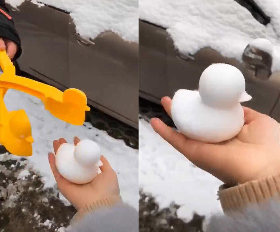 Duck Shaped Snowball Maker Clip  Mold Tool  Fun Sports Toys