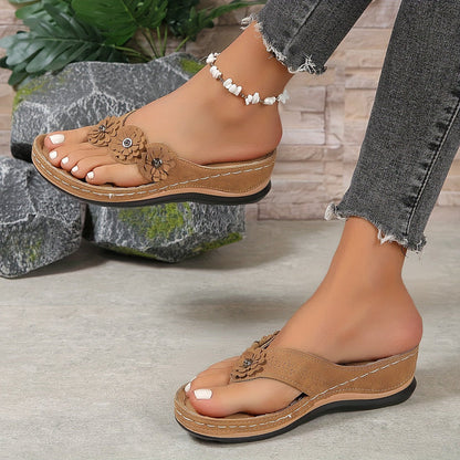 Comfortabele Bruine Dames Sandalen - Elara