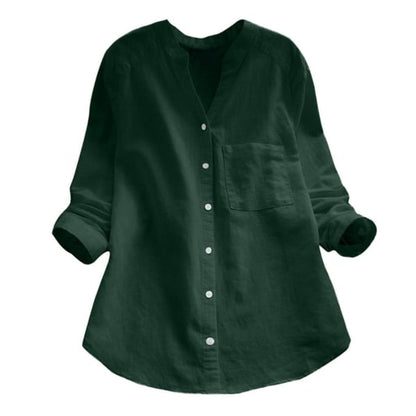 Dames Linnen Shirt met Lange Mouwen – Isla