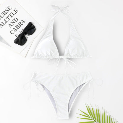 Sexy effen kleur bikinibadpak met bandjes