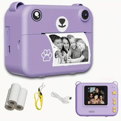 Instantcamera voor kinderen met 1080p-video, printfunctie & accessoires