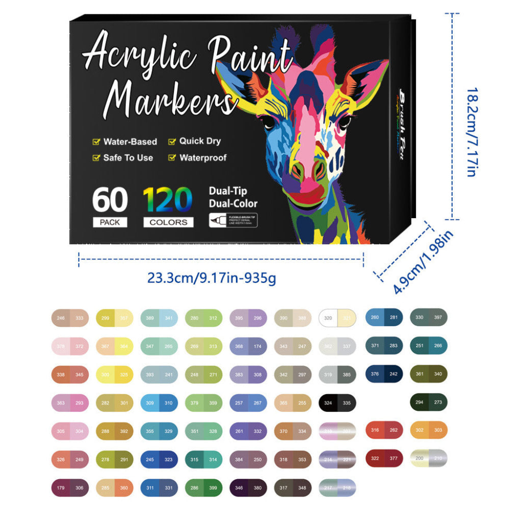 Dubbelzijdige Twee-kleur Acryl Markeerstift