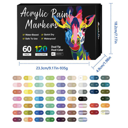 Dubbelzijdige Twee-kleur Acryl Markeerstift