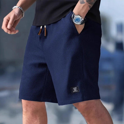 Casual sportshort voor heren – zomerse, wijde broek met trekkoord en zakken