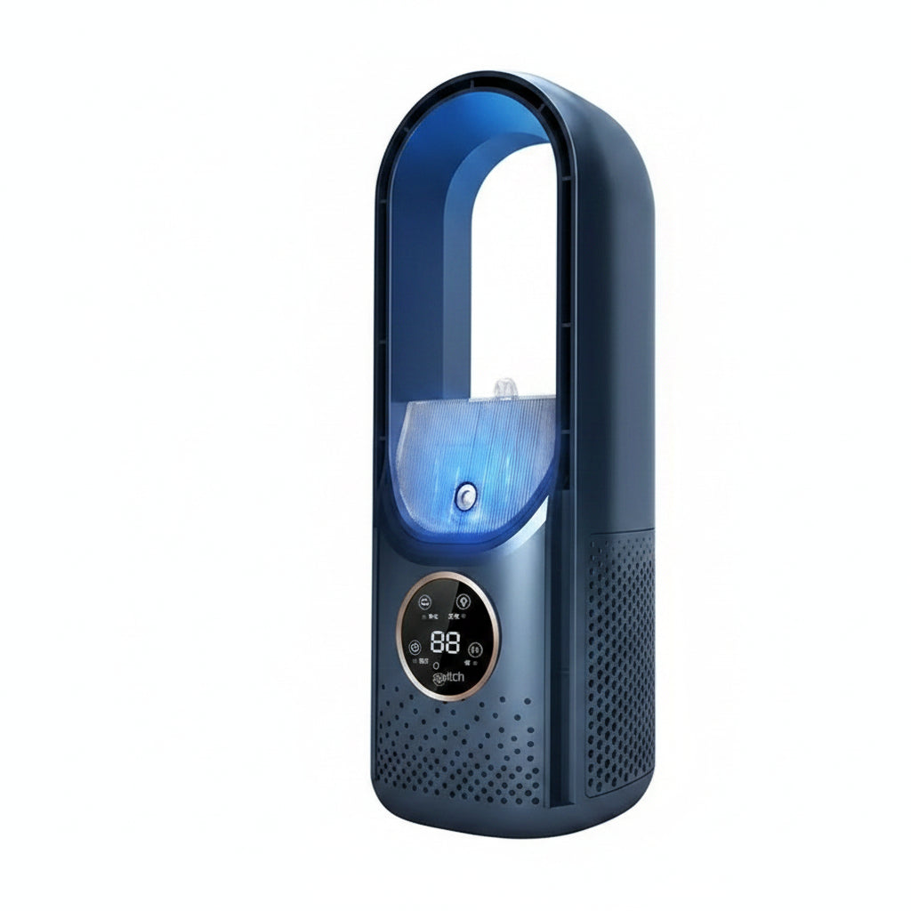 Draagbare USB Luchtkoeler - Bladeless Ventilator met Timer & Luchtbevochtiger