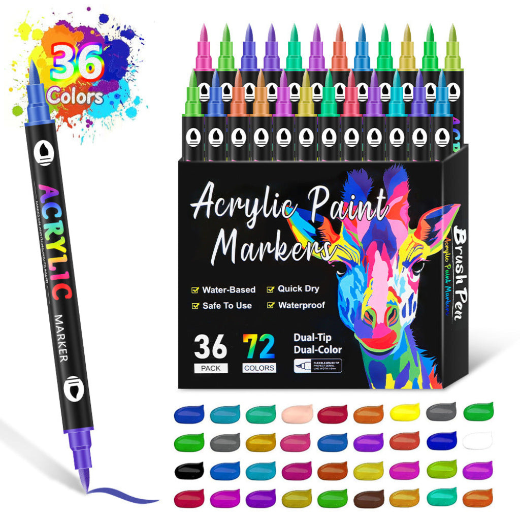 Dubbelzijdige Twee-kleur Acryl Markeerstift