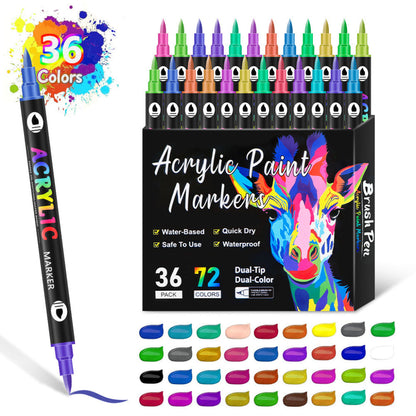 Dubbelzijdige Twee-kleur Acryl Markeerstift