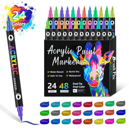 Dubbelzijdige Twee-kleur Acryl Markeerstift