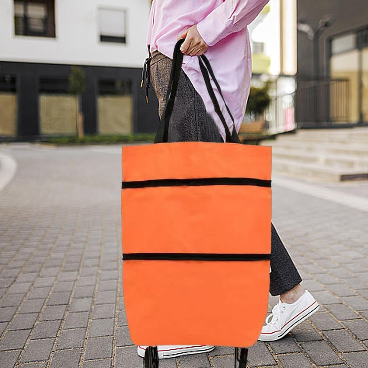 Grote Capaciteit Vouwbare Boodschappentas met Wielen – Herbruikbare Kar Tote – Veytra