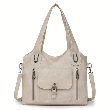 Vintage-Stijl Vegan Leren Schoudertas - Marivelle