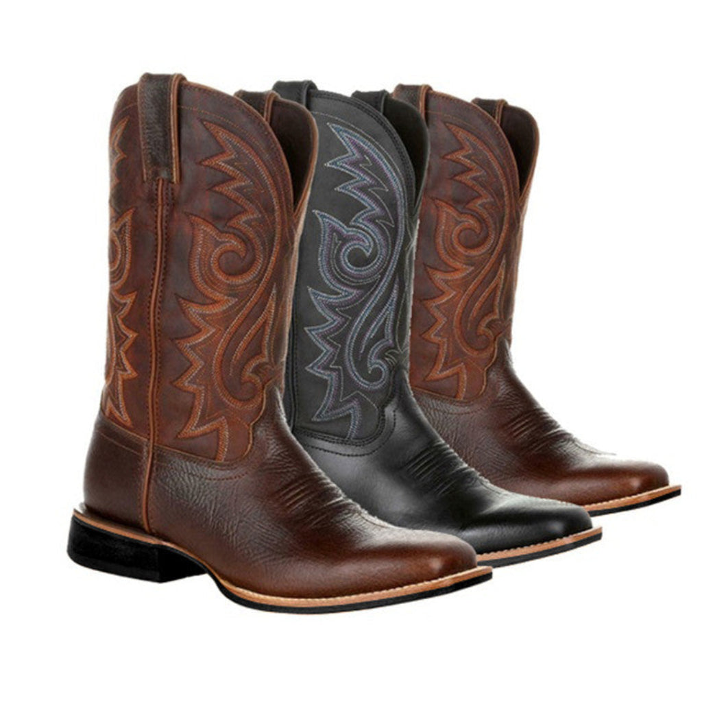 Dames Western Enkellaarzen Casual Brede Neus