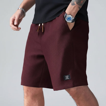 Casual sportshort voor heren – zomerse, wijde broek met trekkoord en zakken