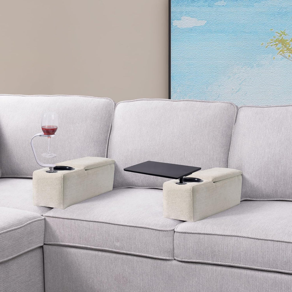 Multifunctionele Bankarmsteun met Draadloos Opladen – Modulux