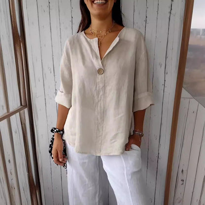 Damesblouse met V-hals