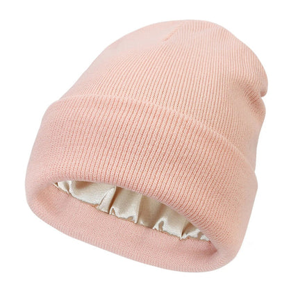Winter Beanie met Zijden Voering - Noor