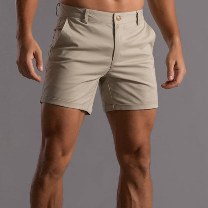Herenkorte strandbroek met knopen