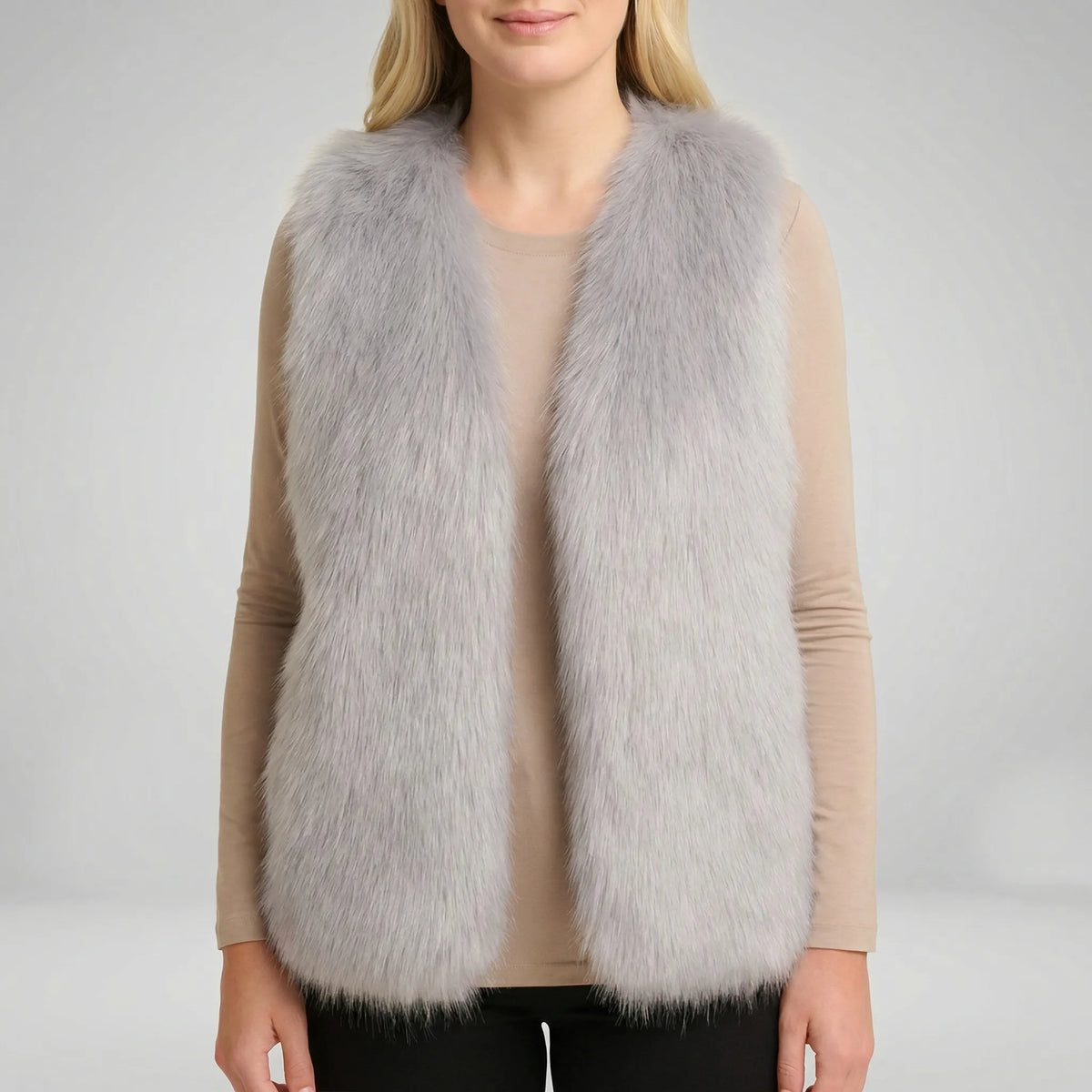 Mouwloze kunstbontgilet - Elaine