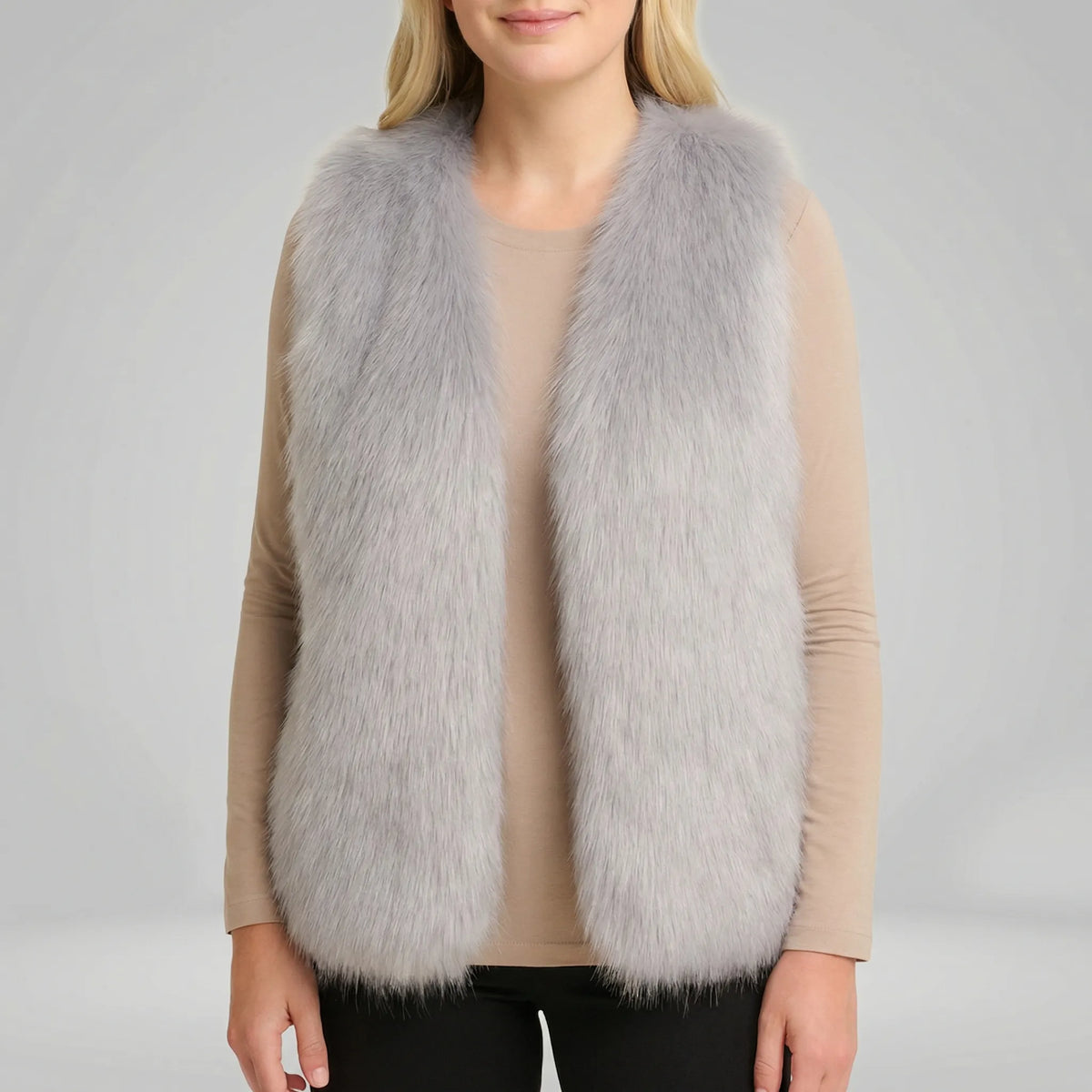 Mouwloze kunstbontgilet - Elaine