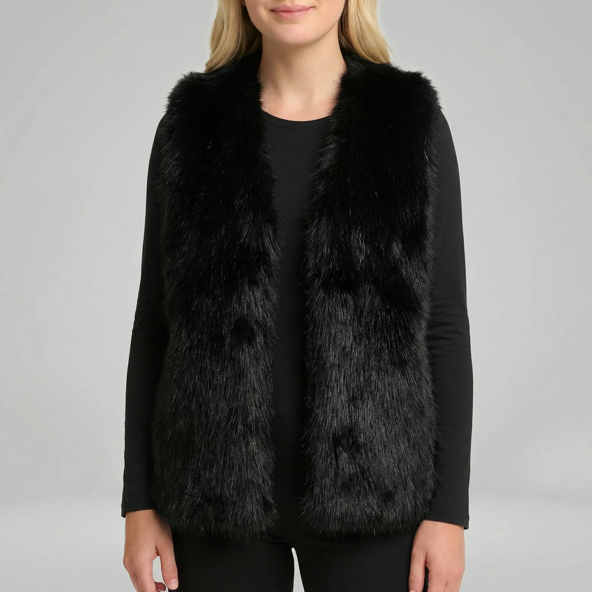 Mouwloze kunstbontgilet - Elaine