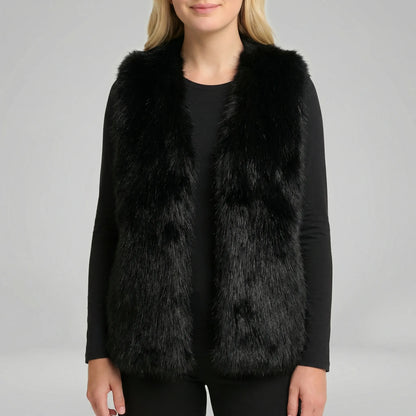 Mouwloze kunstbontgilet - Elaine