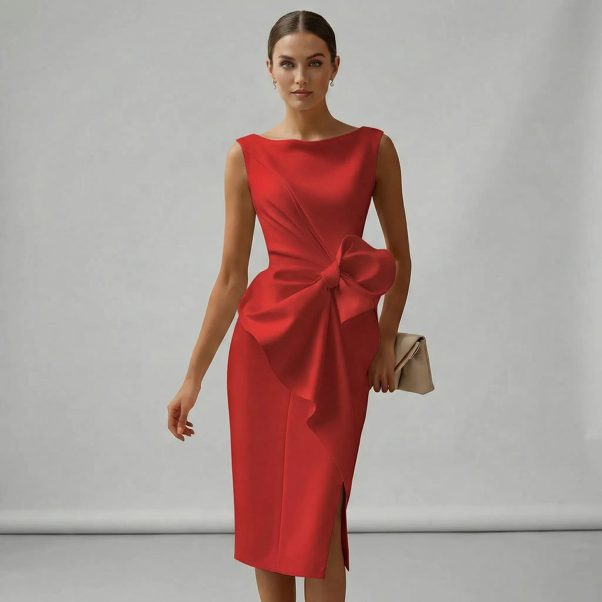 Mouwloze getailleerde cocktailjurk - Thalea