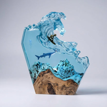 Artistieke lamp met oceaanthema – Tidecrest