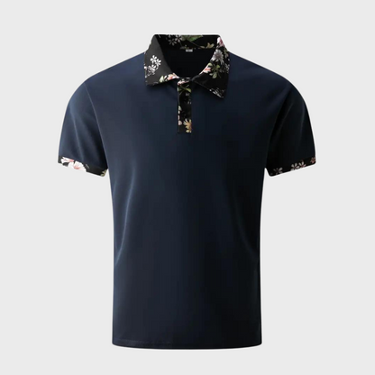 Heren Polo met Subtiele Print - Noah