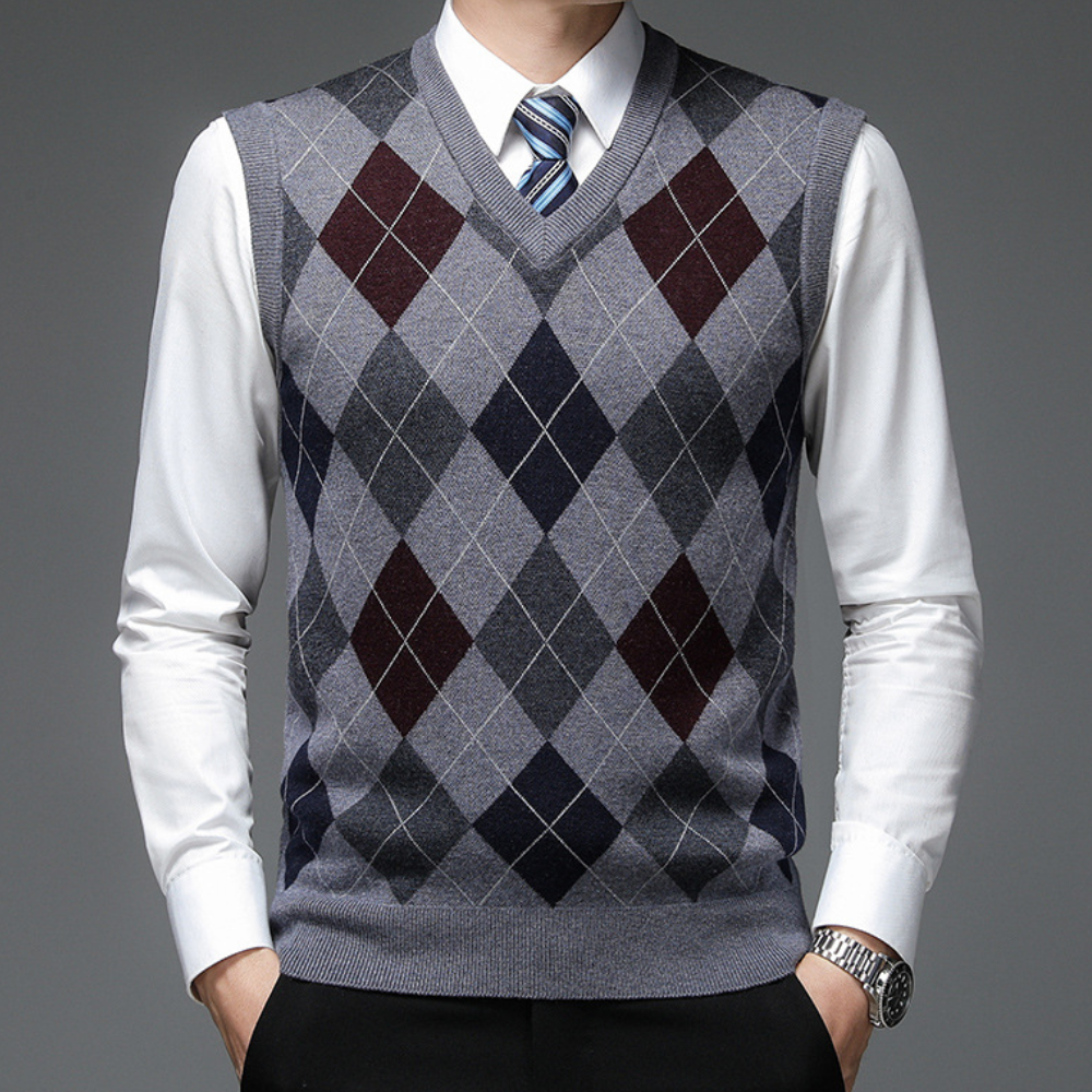 Heren Spencer met Stijlvol Argyle-Patroon - Felix
