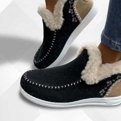 Damescomfortschoenen Met Pluche Voering - ComfyGlide