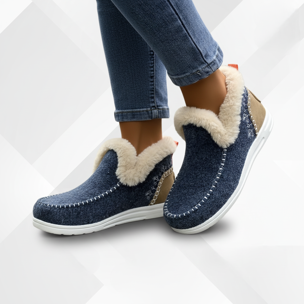 Damescomfortschoenen Met Pluche Voering - ComfyGlide
