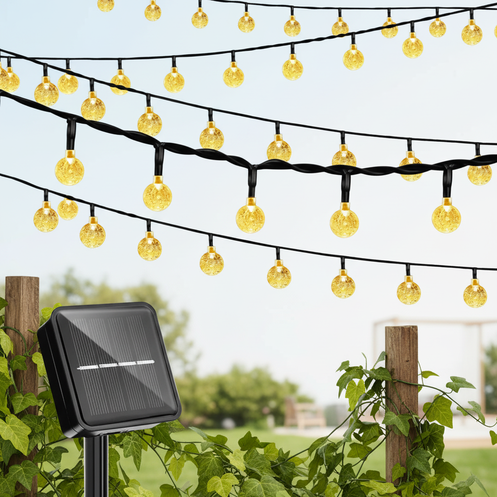 Decoratieve lichtsnoer met bolvormige lampjes - WeatherGlow