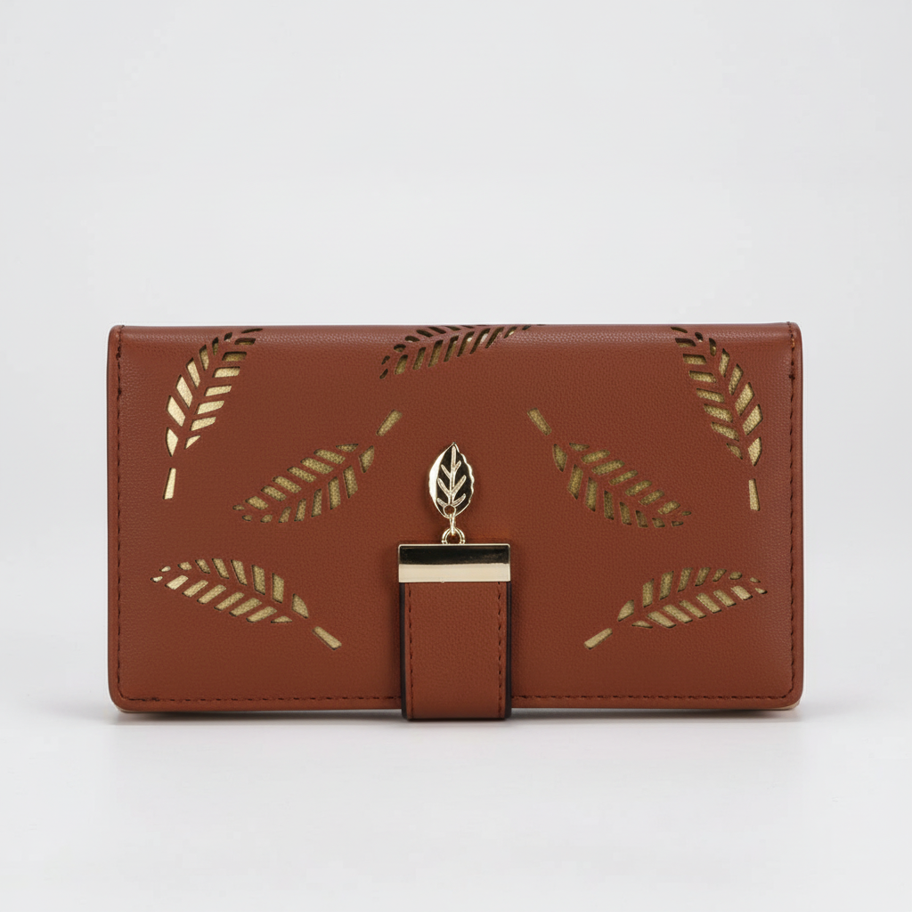 Duurzame leren portemonnee - LeafWallet