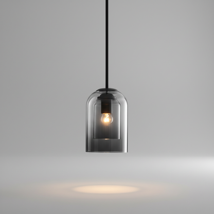 Dubbellaags glazen hanglamp - SmokeBeam