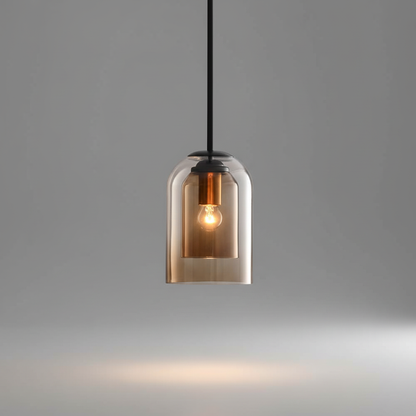 Dubbellaags glazen hanglamp - SmokeBeam