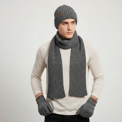 Drieledig Gebreid Winteraccessoire Set - WarmTrio