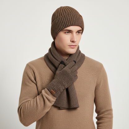 Drieledig Gebreid Winteraccessoire Set - WarmTrio