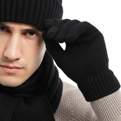 Drieledig Gebreid Winteraccessoire Set - WarmTrio