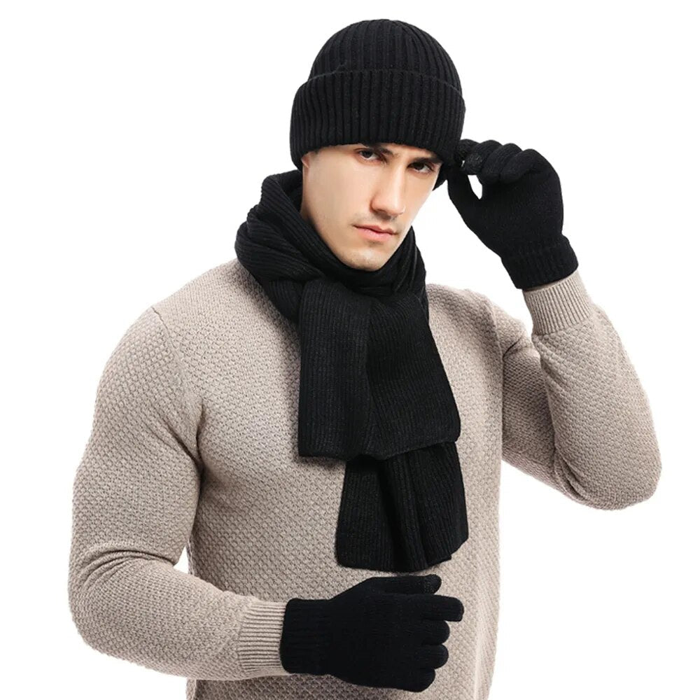 Drieledig Gebreid Winteraccessoire Set - WarmTrio